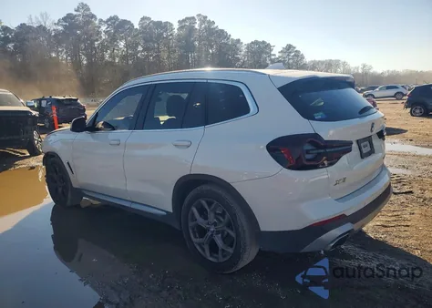 2022 BMW X3 Sdrive30I z USA, uszkodzony, nr VIN 5UX43DP07N9N05928